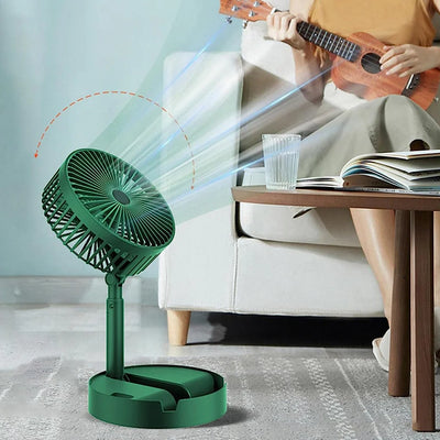 Adjustable Portable Desktop Fan - Telescopic Silent Personal Cooling for Office & Travel (Battery Not Include)