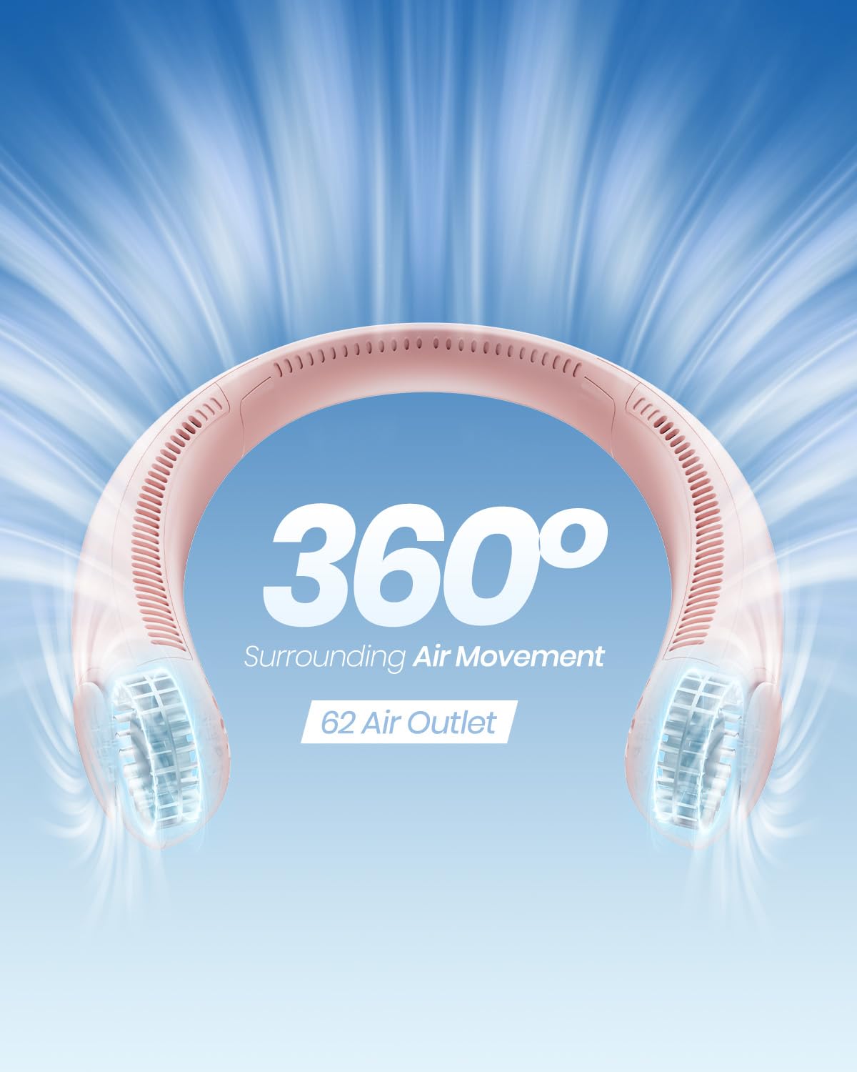 Portable Neck Fan, Hands Free Bladeless