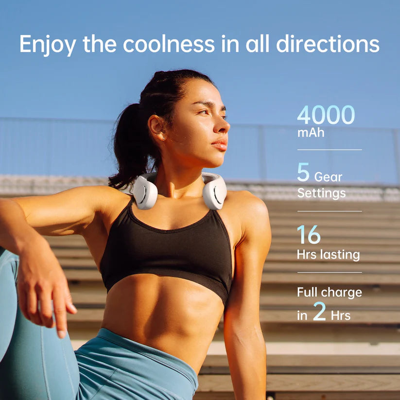 Portable Neck Fan, Hands Free Bladeless