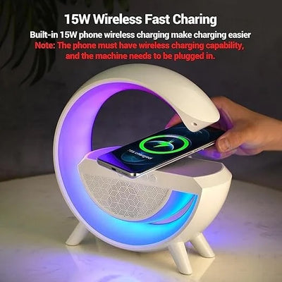 LED Wireless Charging Bluetooth Speaker with Mood Lighting, 15W, BT2301