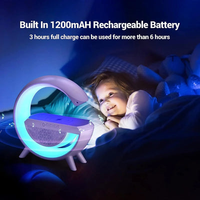 LED Wireless Charging Bluetooth Speaker with Mood Lighting, 15W, BT2301