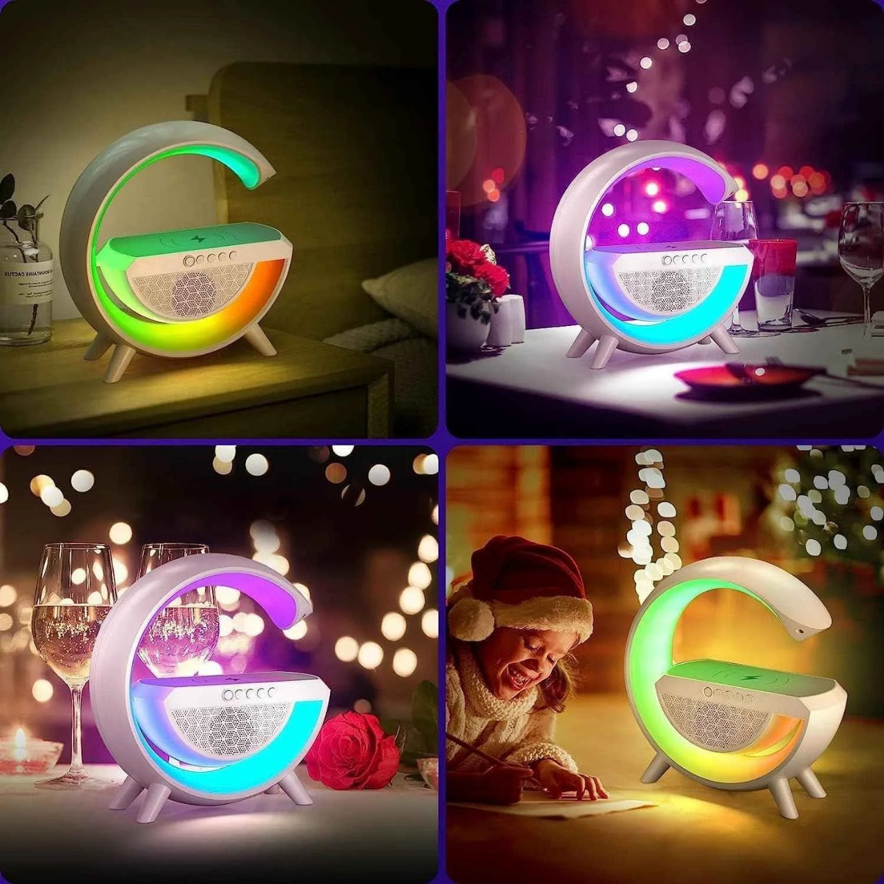 LED Wireless Charging Bluetooth Speaker with Mood Lighting, 15W, BT2301