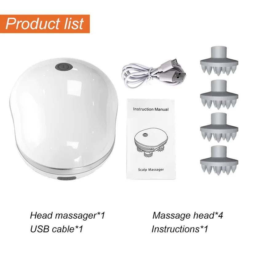 Best Sellers, Body Massager, Gadget, Health and Personal Care, Personal Hygiene and Care Smart Electric Scalp Massager – Portable Wireless Head Relaxation & Hair Stimulation Tool
